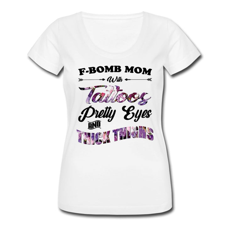 F-Bomb Mom With Tattoos Women's Scoop Neck Shirt - Beguiling Phenix Boutique