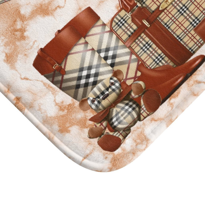 Fashionista Shower Curtain & Bath Mat-Brown - Beguiling Phenix Boutique