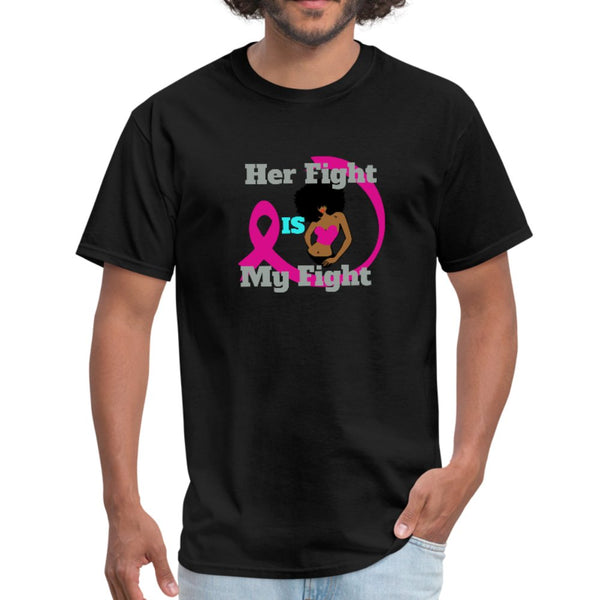 Her Fight Is My Fight Breast Cancer Awareness Men's Shirt - Beguiling Phenix Boutique