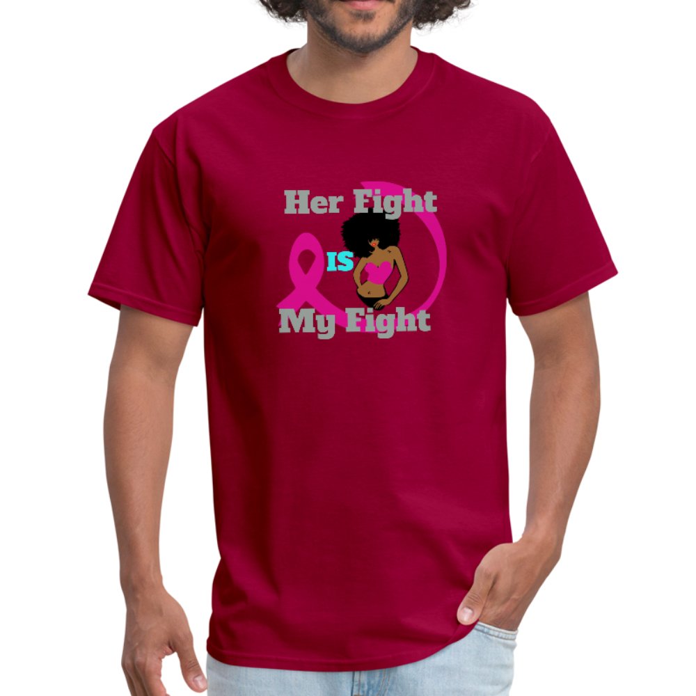 Her Fight Is My Fight Breast Cancer Awareness Men's Shirt - Beguiling Phenix Boutique