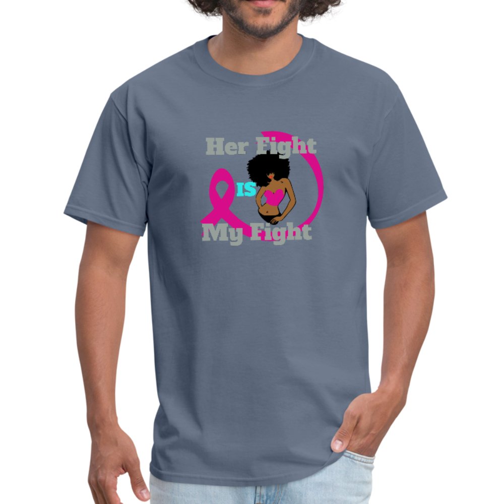 Her Fight Is My Fight Breast Cancer Awareness Men's Shirt - Beguiling Phenix Boutique