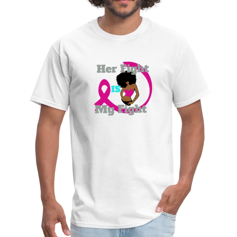 Her Fight Is My Fight Breast Cancer Awareness Men's Shirt - Beguiling Phenix Boutique