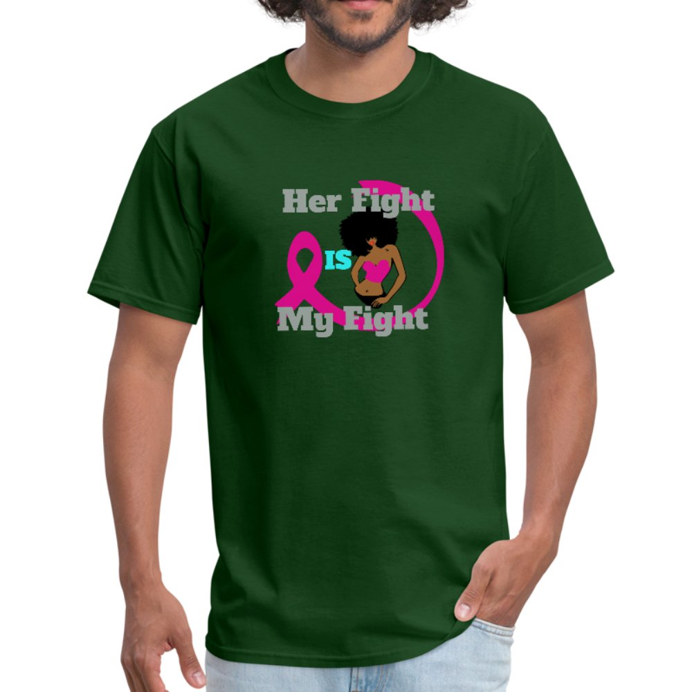 Her Fight Is My Fight Breast Cancer Awareness Men's Shirt - Beguiling Phenix Boutique
