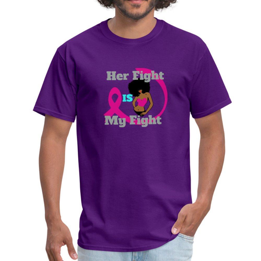 Her Fight Is My Fight Breast Cancer Awareness Men's Shirt - Beguiling Phenix Boutique