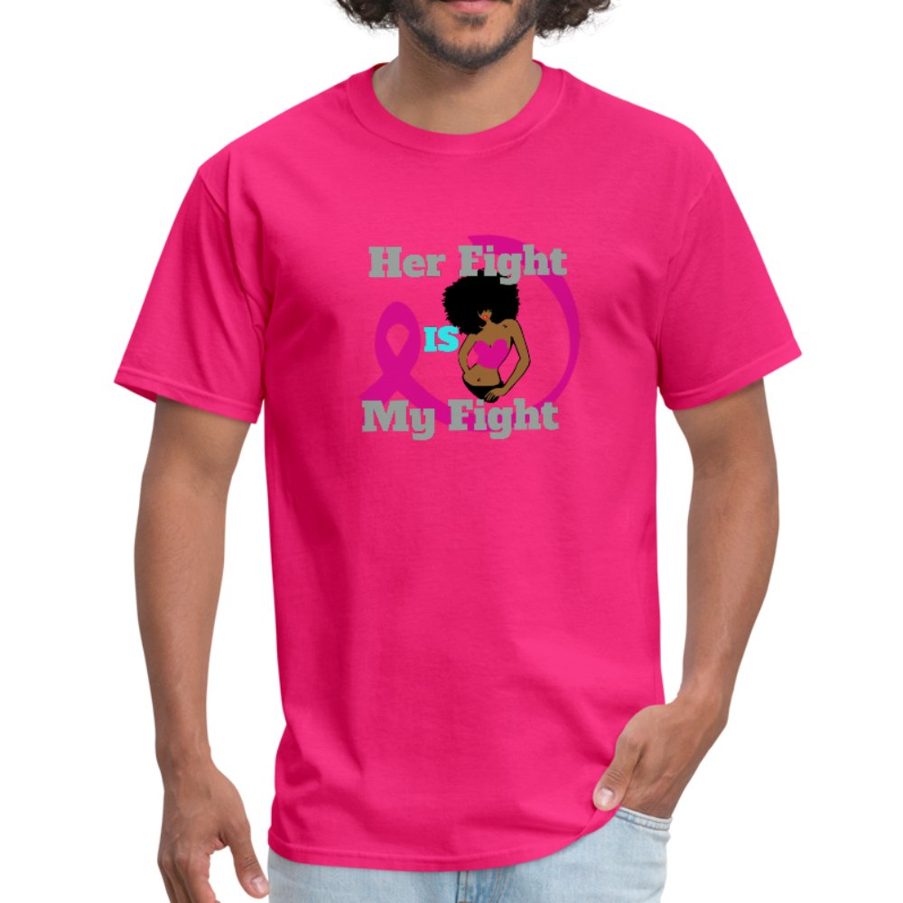 Her Fight Is My Fight Breast Cancer Awareness Men's Shirt - Beguiling Phenix Boutique