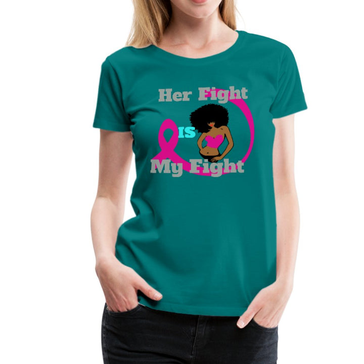 Her Fight Is My Fight Ladies Cancer Awareness Shirt - Beguiling Phenix Boutique