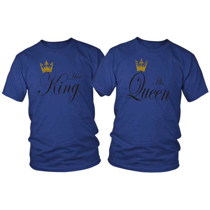 Her King His Queen Couple's Shirt - Beguiling Phenix Boutique