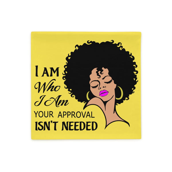 I Am Who I Am Throw Pillow Cover-Yellow - Beguiling Phenix Boutique