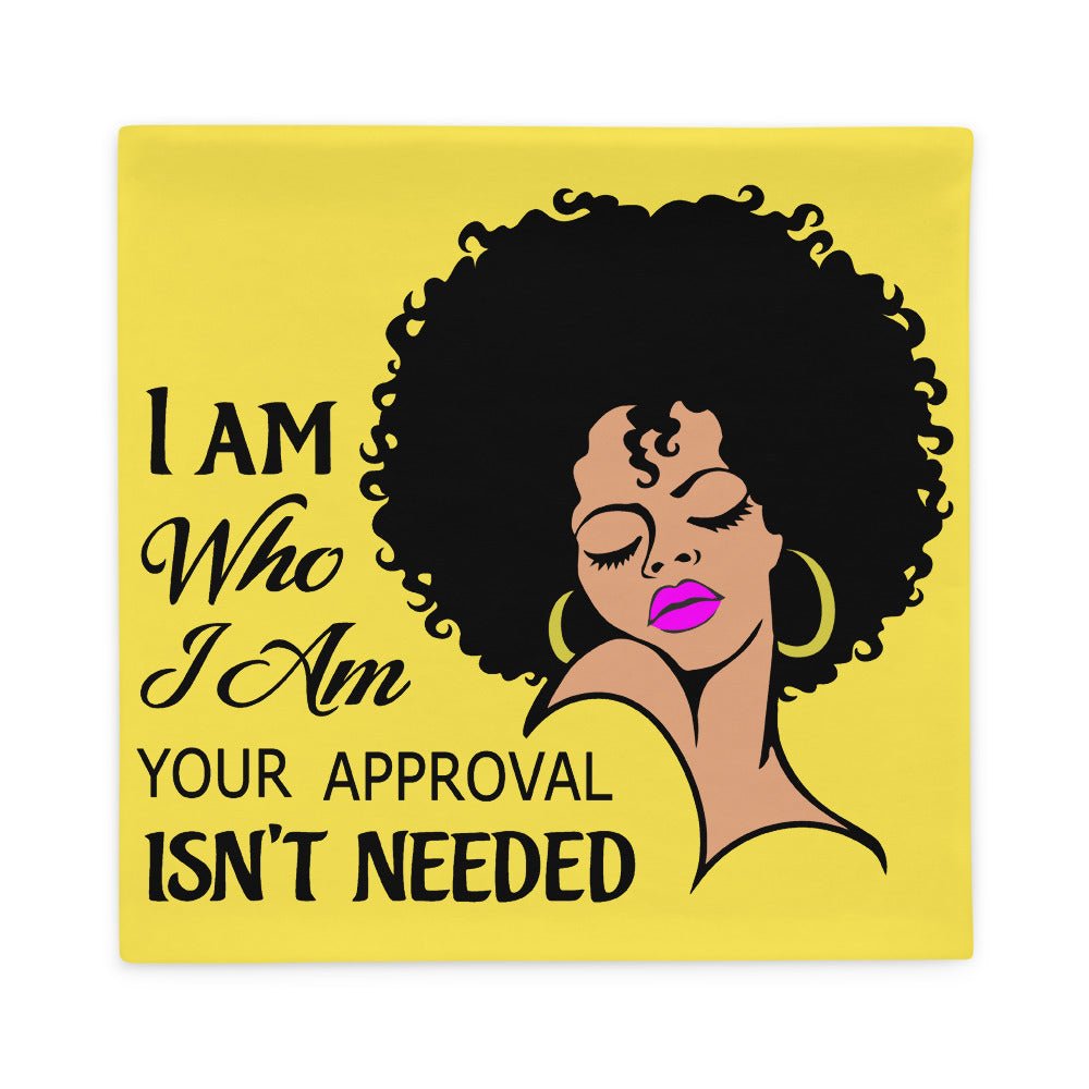 I Am Who I Am Throw Pillow Cover-Yellow - Beguiling Phenix Boutique