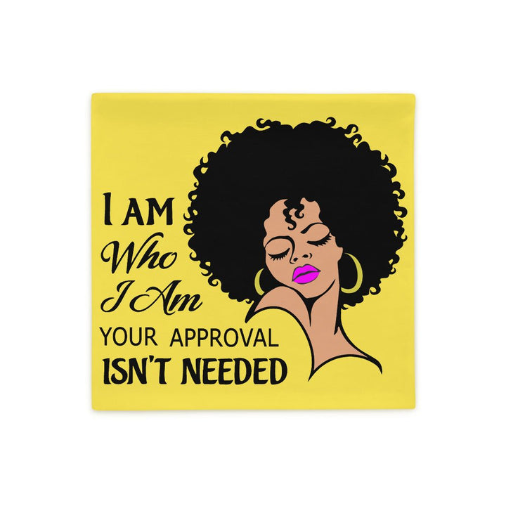 I Am Who I Am Throw Pillow Cover-Yellow - Beguiling Phenix Boutique