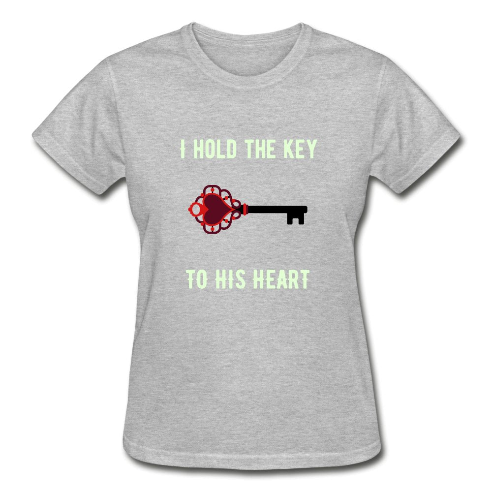 I Hold The Key To His Heart - glow in the dark ladies shirt - Beguiling Phenix Boutique