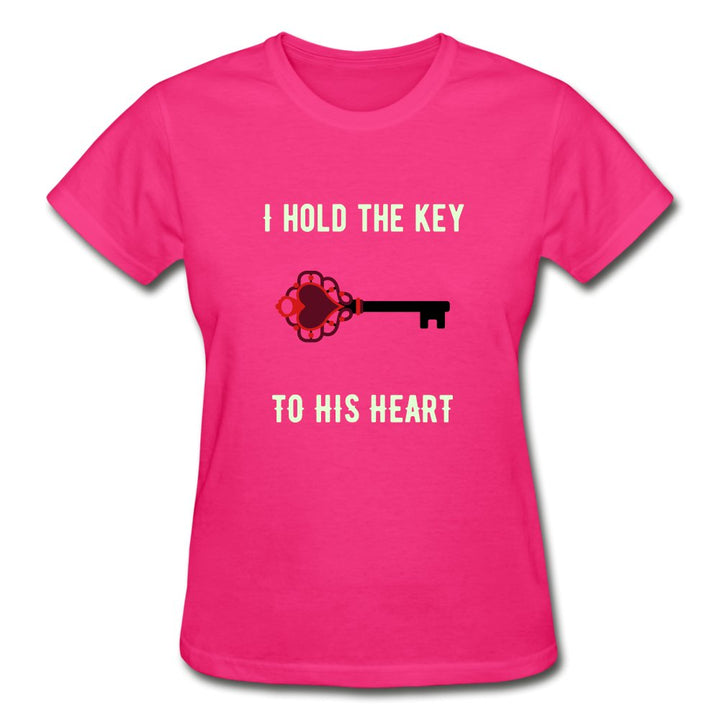 I Hold The Key To His Heart - glow in the dark ladies shirt - Beguiling Phenix Boutique