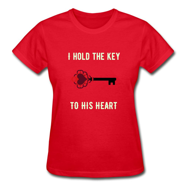 I Hold The Key To His Heart - glow in the dark ladies shirt - Beguiling Phenix Boutique