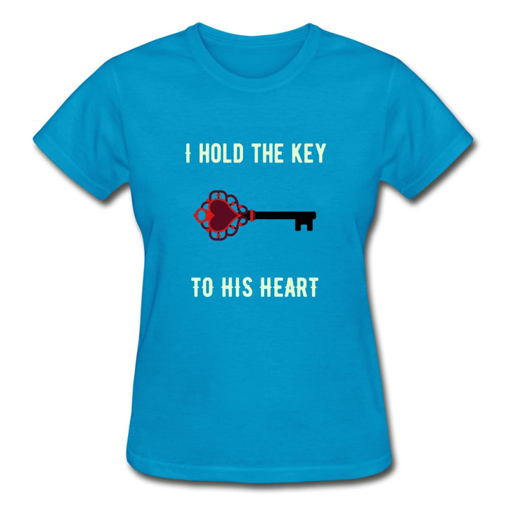 I Hold The Key To His Heart - glow in the dark ladies shirt - Beguiling Phenix Boutique