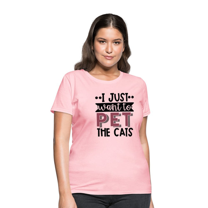 I Just Want To Pet The Cats Women's T-Shirt - Beguiling Phenix Boutique