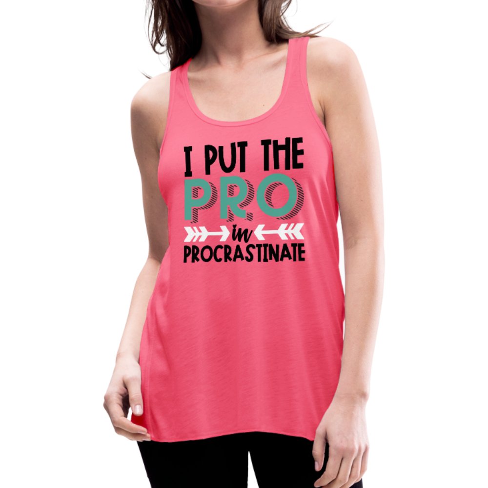 I Put The Pro In Procastinate Women's Flowy Tank Top - Beguiling Phenix Boutique