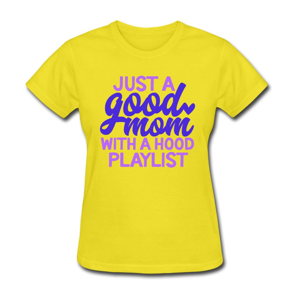 Just A Good Mom With A Hood Playlist Women's Shirt - Beguiling Phenix Boutique