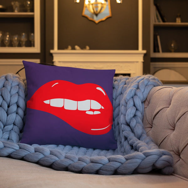 Lips Throw Pillow-Purple - Beguiling Phenix Boutique