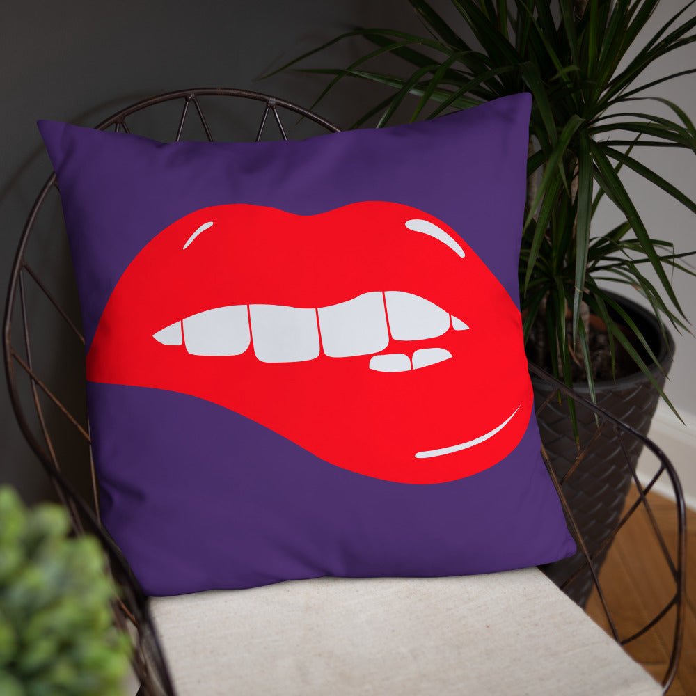 Lips Throw Pillow-Purple - Beguiling Phenix Boutique