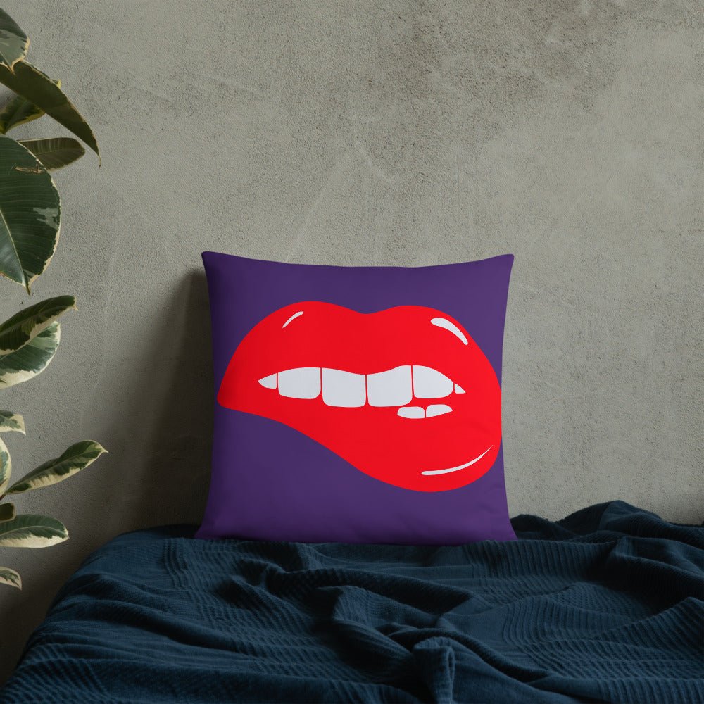 Lips Throw Pillow-Purple - Beguiling Phenix Boutique