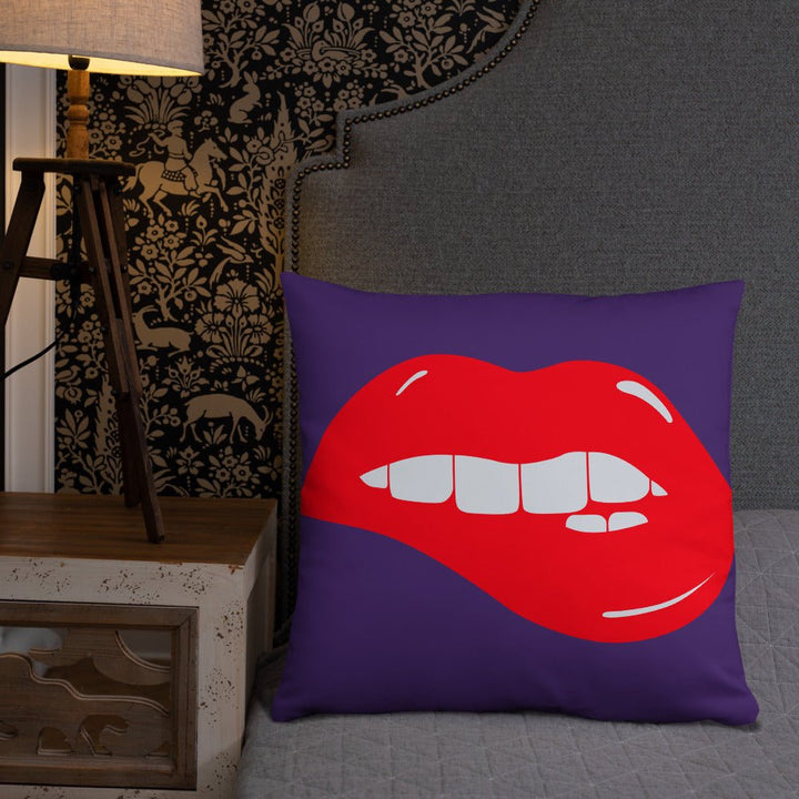 Lips Throw Pillow-Purple - Beguiling Phenix Boutique