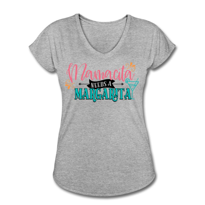 Mamacita Needs A Margarita Women's Tri-Blend V-Neck Shirt - Beguiling Phenix Boutique