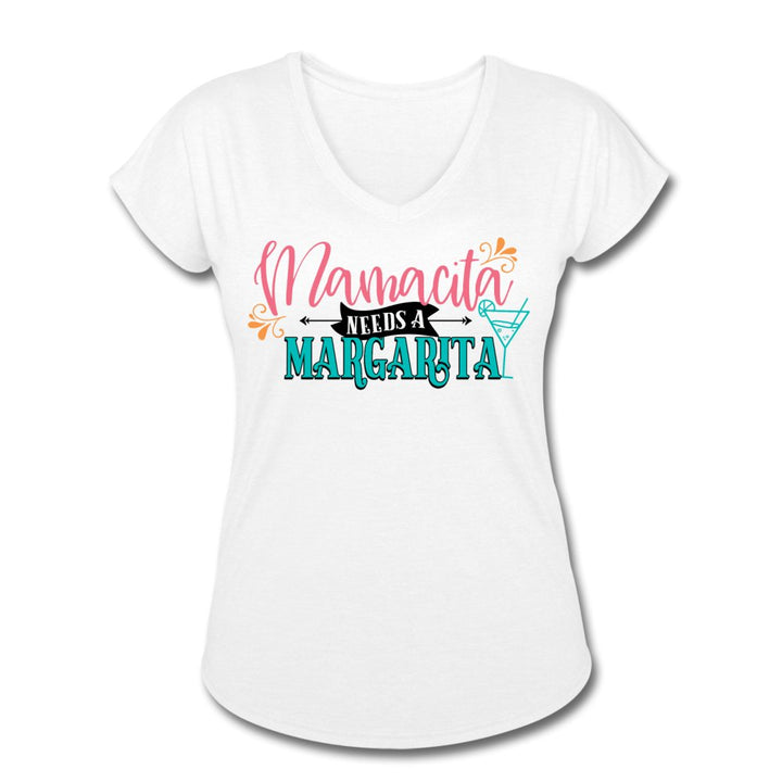 Mamacita Needs A Margarita Women's Tri-Blend V-Neck Shirt - Beguiling Phenix Boutique