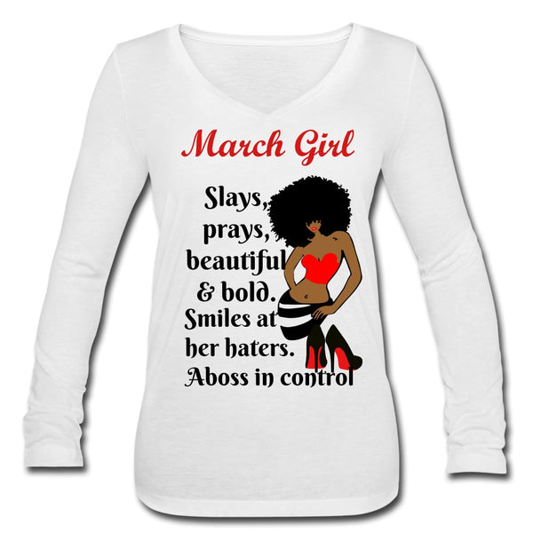 March Girl Long Sleeve Shirt-White - Beguiling Phenix Boutique