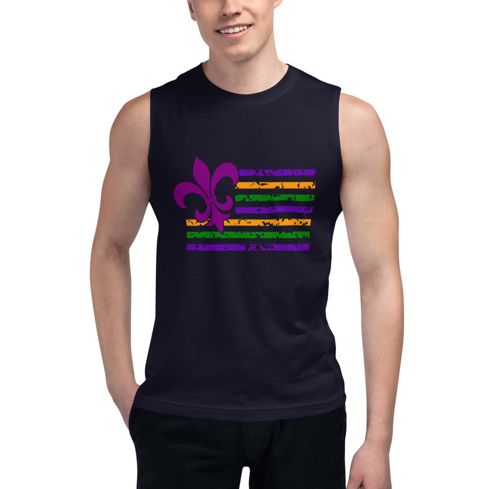 Mardi Gras Muscle Shirt - Beguiling Phenix Boutique