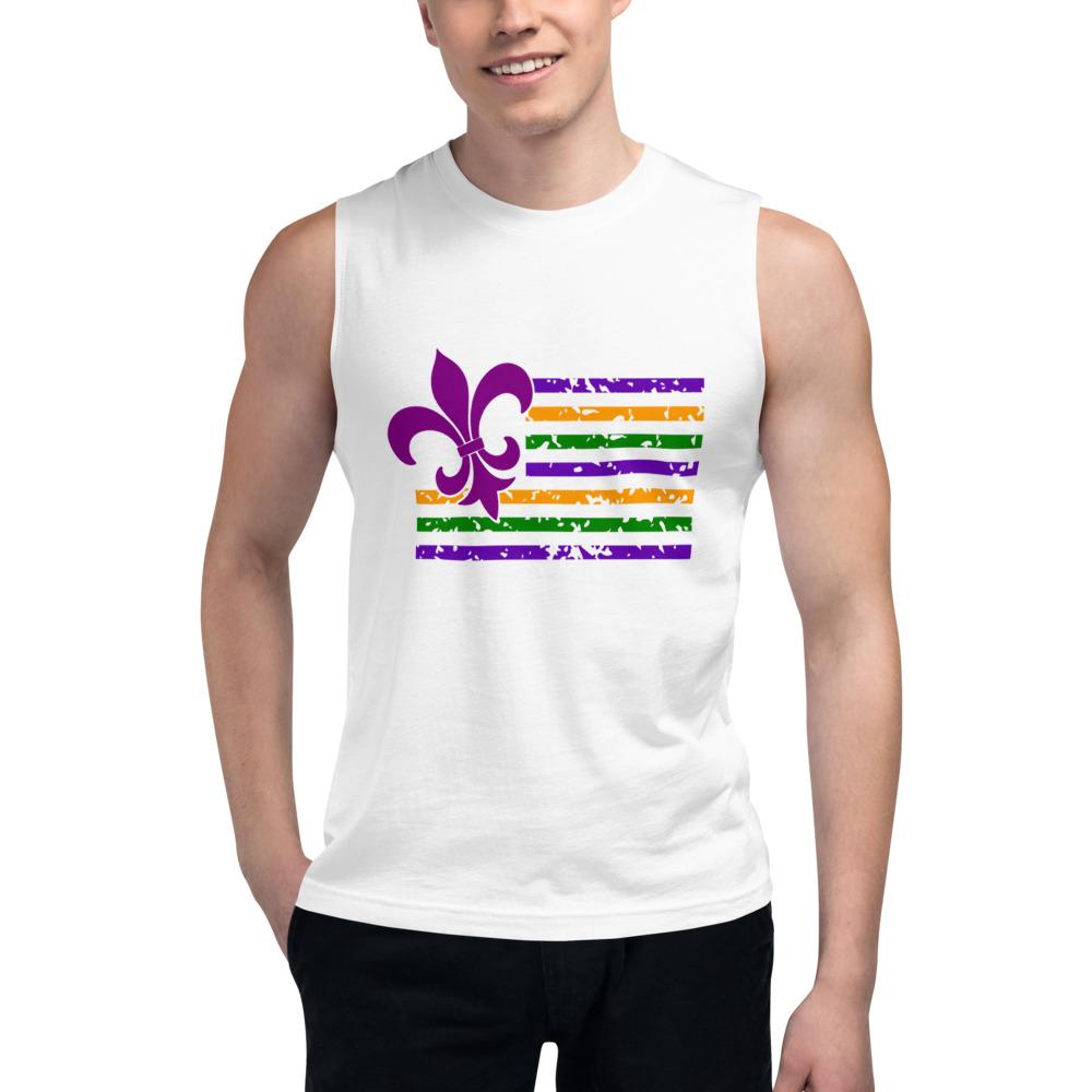 Mardi Gras Muscle Shirt - Beguiling Phenix Boutique