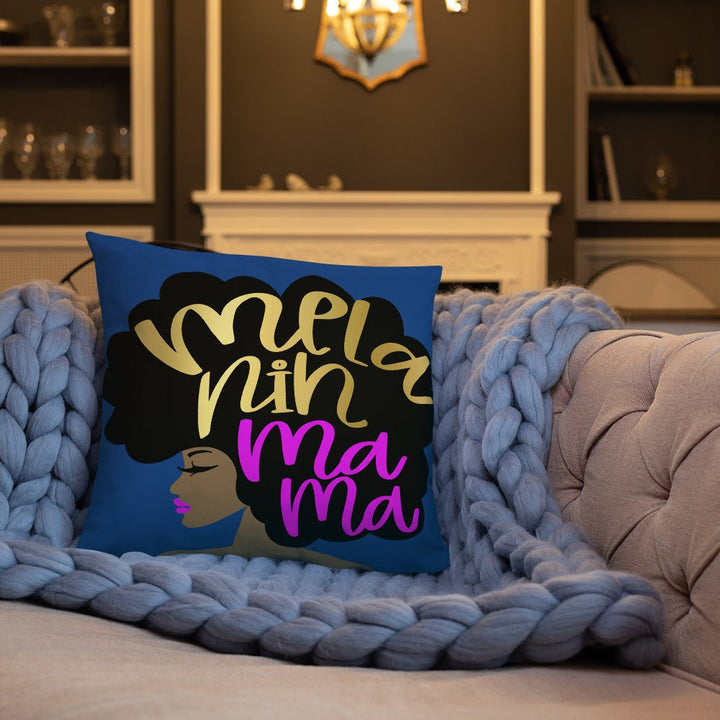 Melanin MaMa Throw Pillow-Royal Blue - Beguiling Phenix Boutique