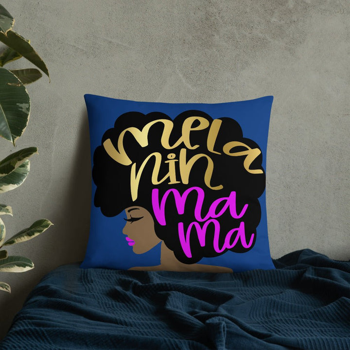 Melanin MaMa Throw Pillow-Royal Blue - Beguiling Phenix Boutique