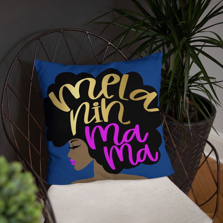 Melanin MaMa Throw Pillow-Royal Blue - Beguiling Phenix Boutique