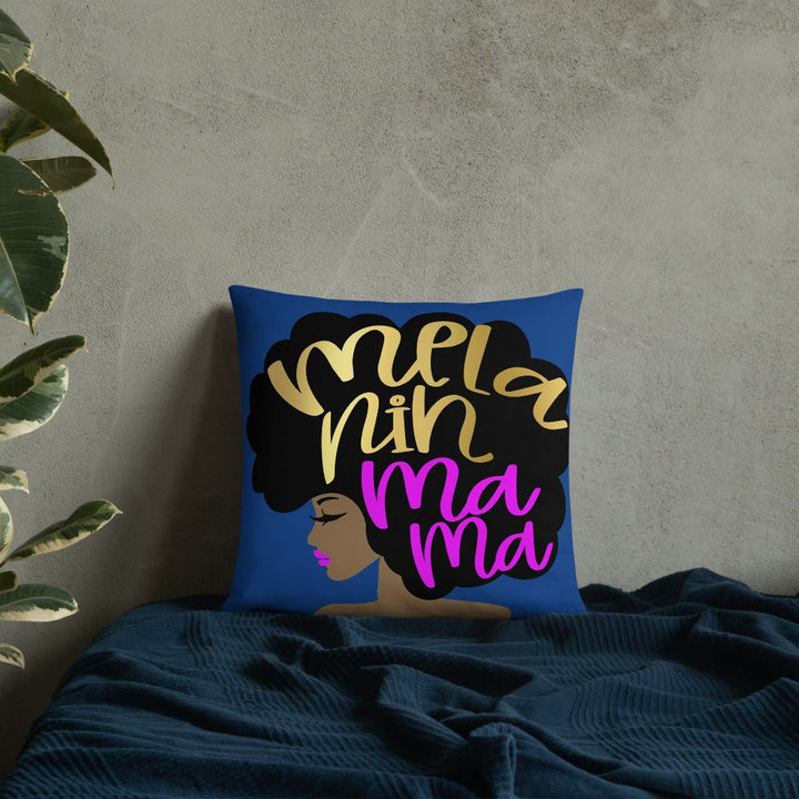 Melanin MaMa Throw Pillow-Royal Blue - Beguiling Phenix Boutique