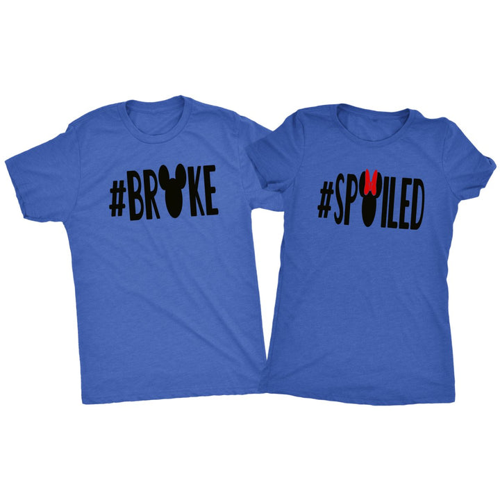 Mickey/Minnie Spoiled/Broke Couple's Shirt - Beguiling Phenix Boutique