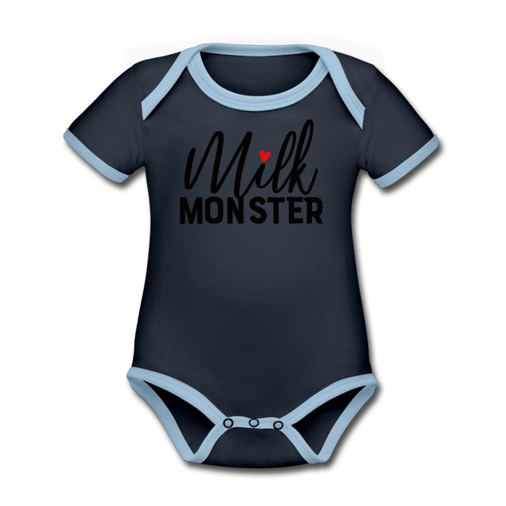 Milk Monster Organic Contrast Short Sleeve Baby Bodysuit - Beguiling Phenix Boutique
