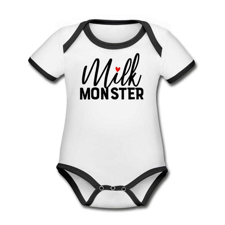 Milk Monster Organic Contrast Short Sleeve Baby Bodysuit - Beguiling Phenix Boutique