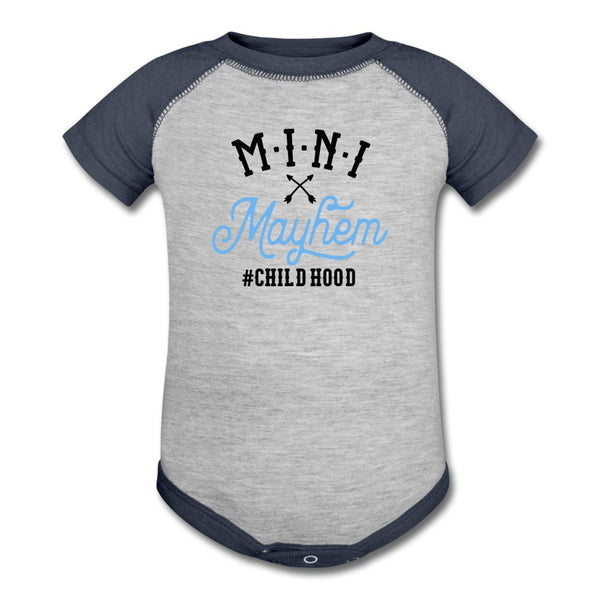 Mini Mayhem Baseball Baby Bodysuit - Beguiling Phenix Boutique