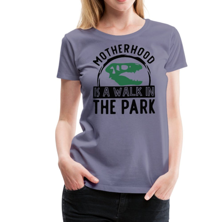 Motherhood Is A Walk In The Park Women’s Premium T-Shirt - Beguiling Phenix Boutique