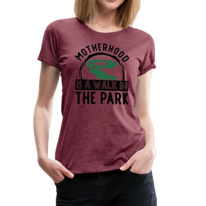 Motherhood Is A Walk In The Park Women’s Premium T-Shirt - Beguiling Phenix Boutique