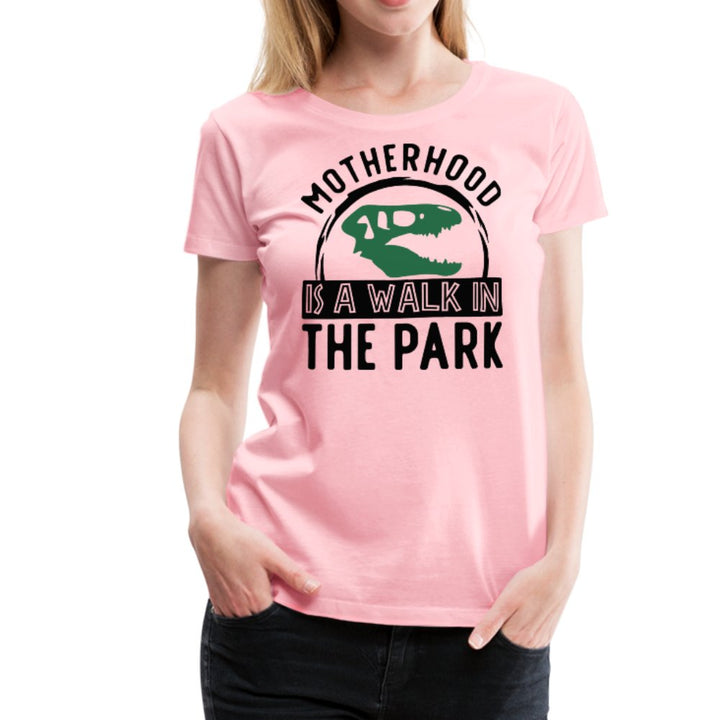 Motherhood Is A Walk In The Park Women’s Premium T-Shirt - Beguiling Phenix Boutique