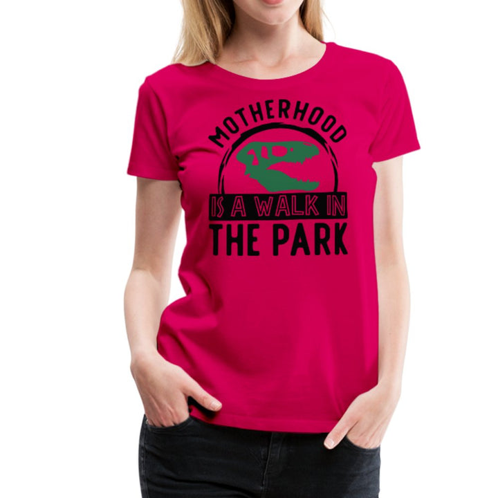 Motherhood Is A Walk In The Park Women’s Premium T-Shirt - Beguiling Phenix Boutique