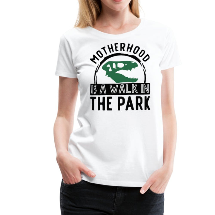 Motherhood Is A Walk In The Park Women’s Premium T-Shirt - Beguiling Phenix Boutique