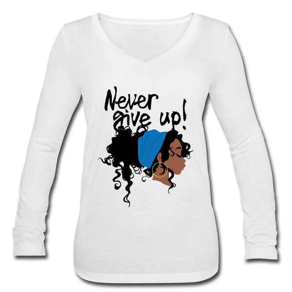 Never Give Up Long Sleeve Shirt-White - Beguiling Phenix Boutique