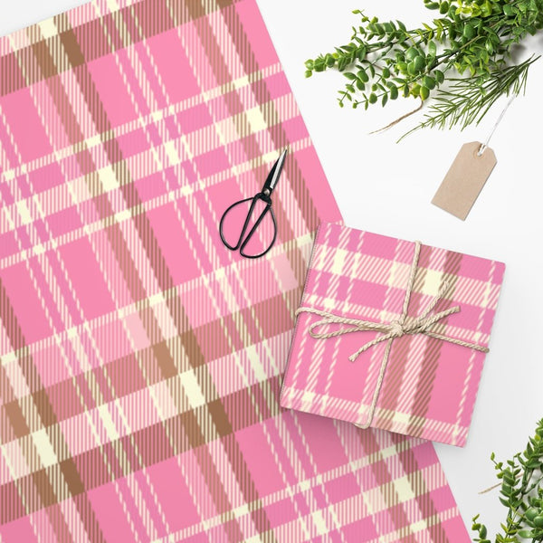 Pink Plaid Wrapping Paper - Beguiling Phenix Boutique
