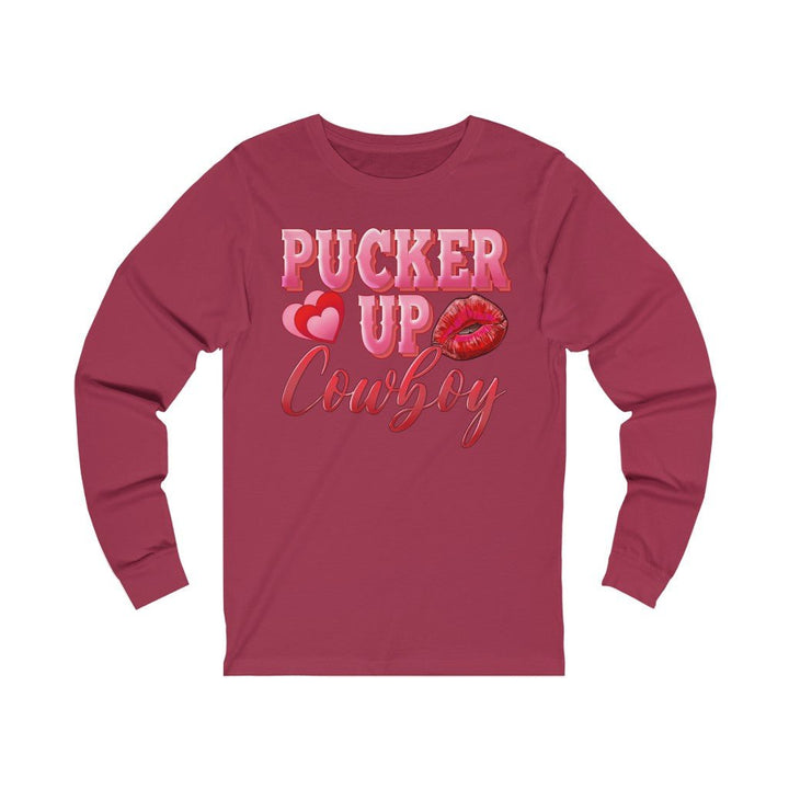 Pucker Up Cowboy Unisex Jersey Long Sleeve Tee - Beguiling Phenix Boutique