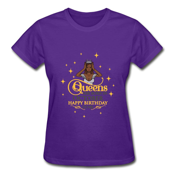 Queens Are Born In October - Ladies Shirt - Beguiling Phenix Boutique