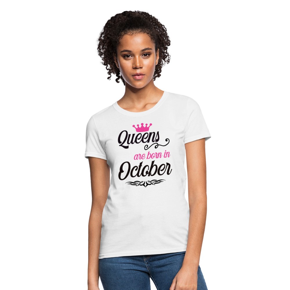 Queens Are Born In October Shirt - Beguiling Phenix Boutique
