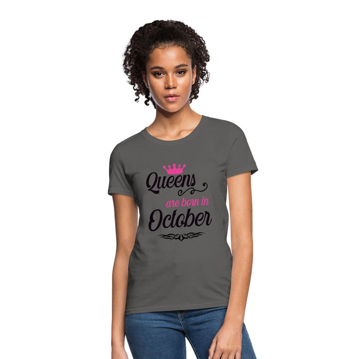 Queens Are Born In October Shirt - Beguiling Phenix Boutique