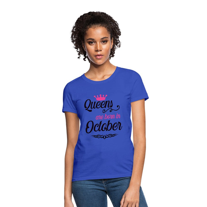 Queens Are Born In October Shirt - Beguiling Phenix Boutique